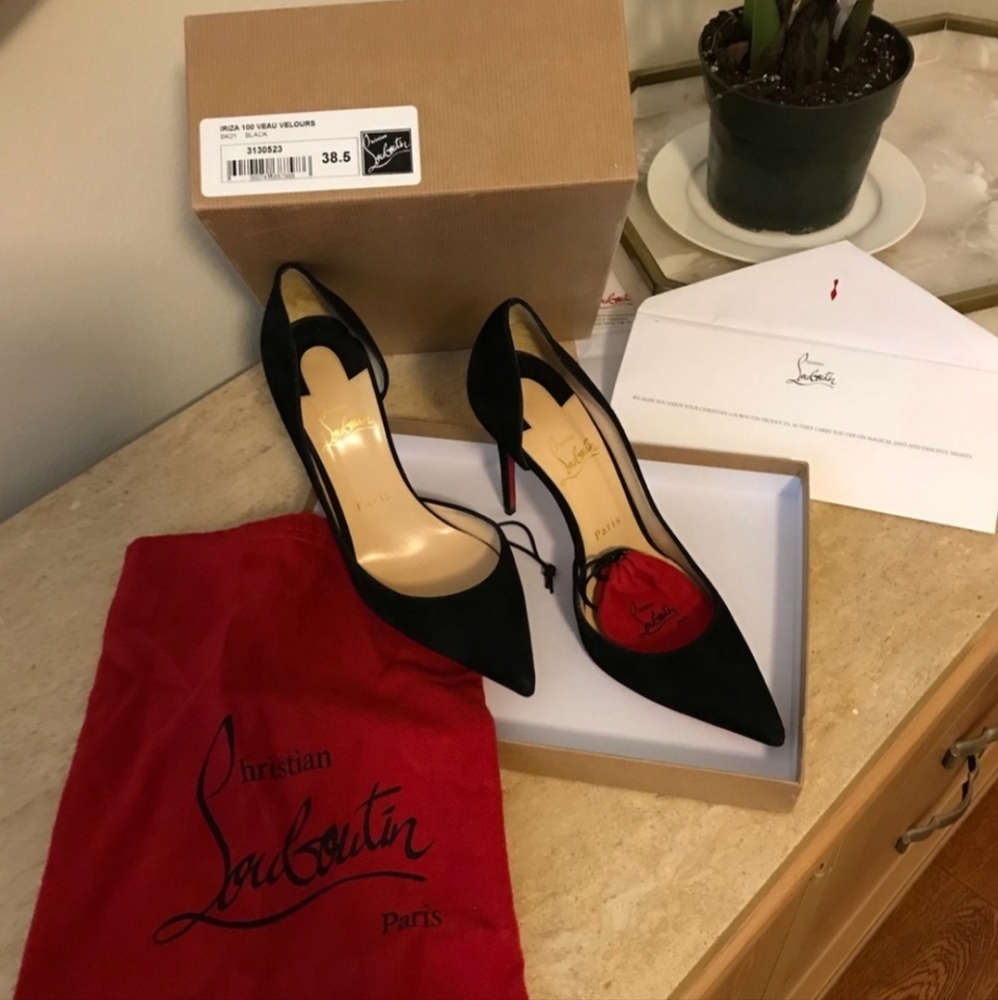 Christian Louboutin Iriza Size 38.5 black suede